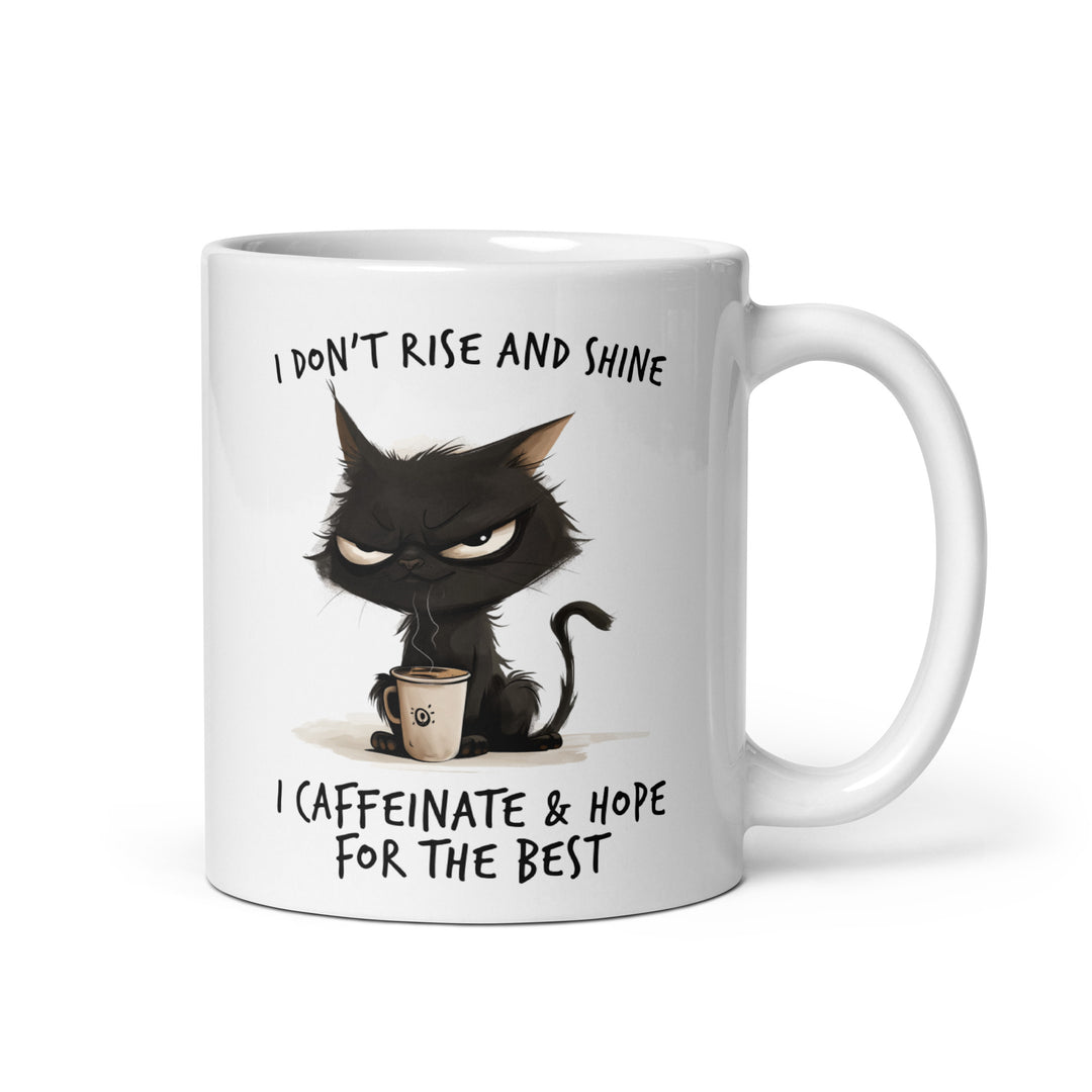 Funny Coffee Mug | I Don't Rise & Shine Cat Mug | Funny Mugger