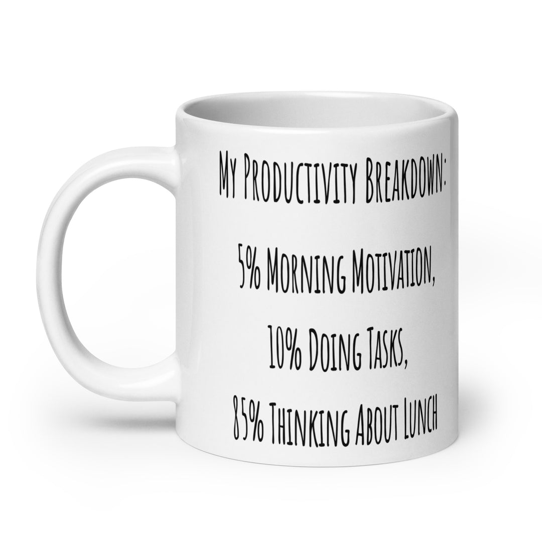 Funny Coffee Mug | My Productivity Breakdown | Funny Mugger