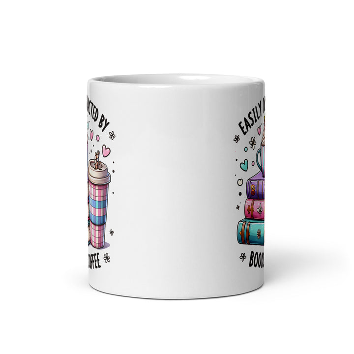 Funny Coffee Mug | Easily Distracted By Books & Coffee Mug | Funny Mugger