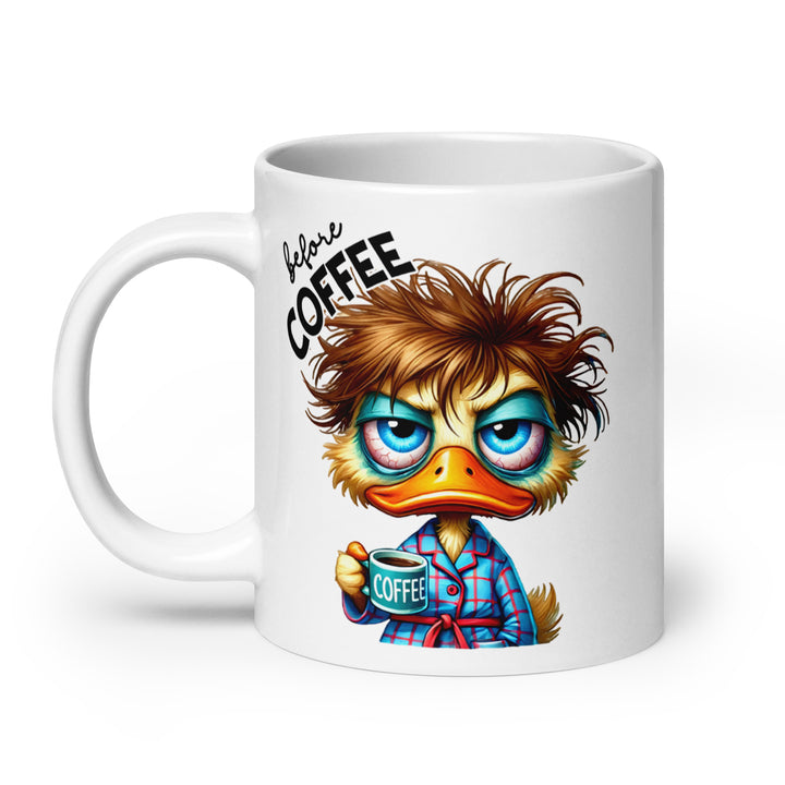 Funny Coffee Mug | Caffeinated Duck Before & After | Funny Mugger