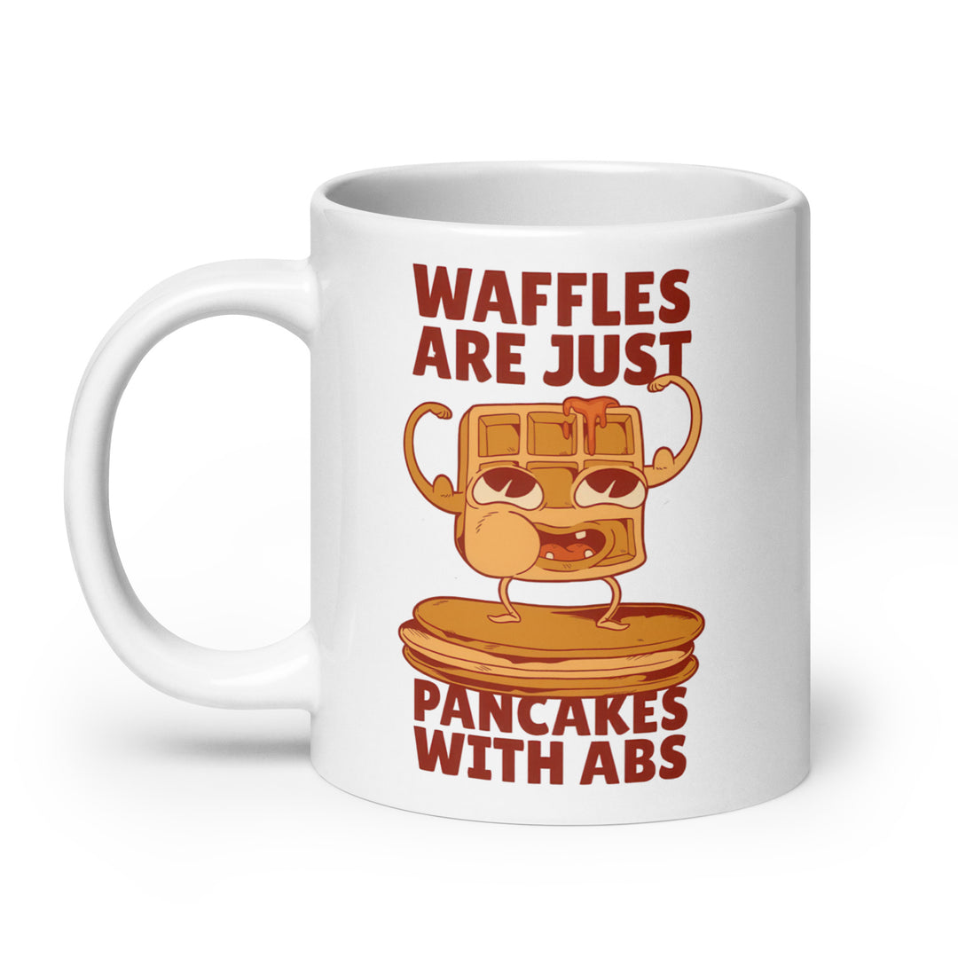 Funny Coffee Mug | Waffles Are Just Pancakes With Abs Mug | Funny Mugger